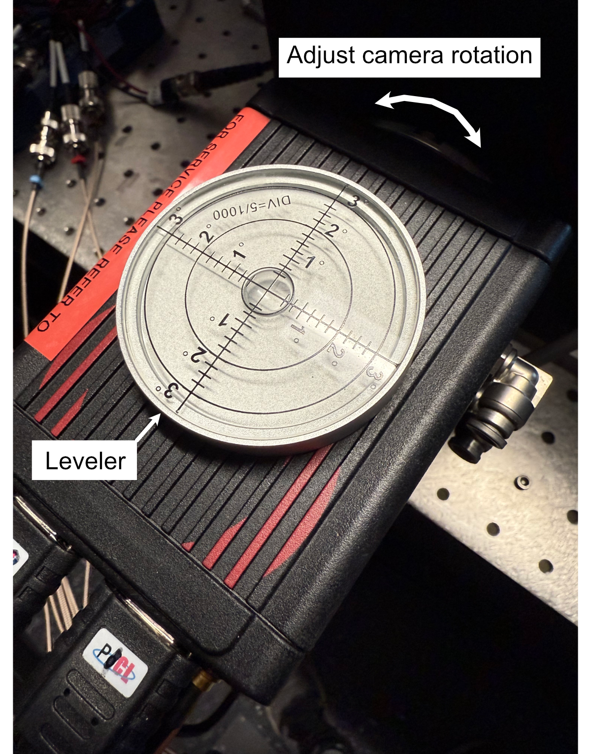 Mounting of the camera