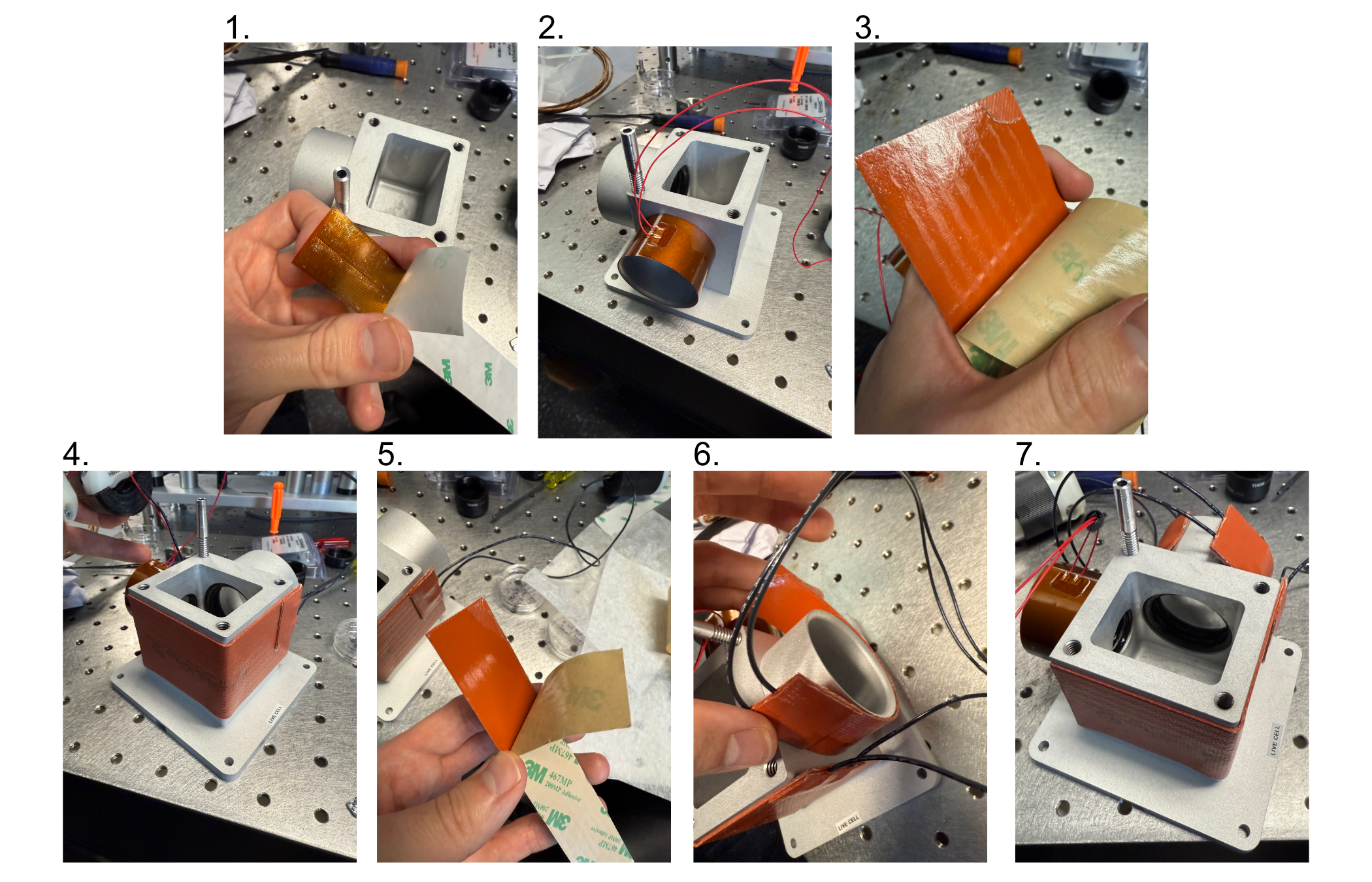 Preparation and Placement of Heating Pads on the Sample Chamber
