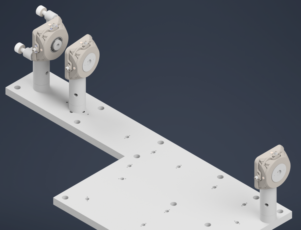 Initial beam alignment using pinholes