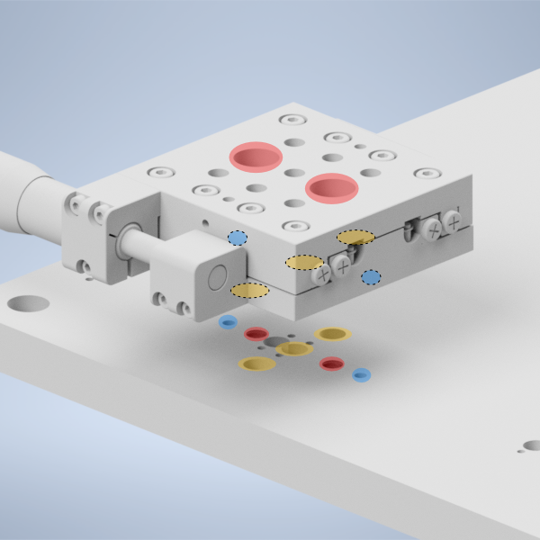 placing the LNR25M onto the baseplate