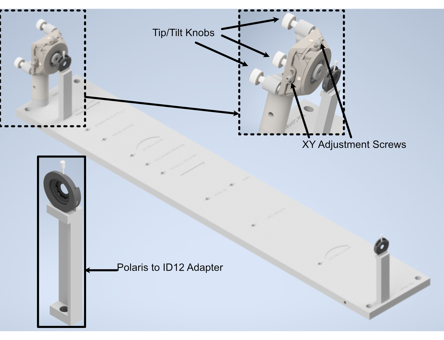 Performing beam alignment across the baseplate