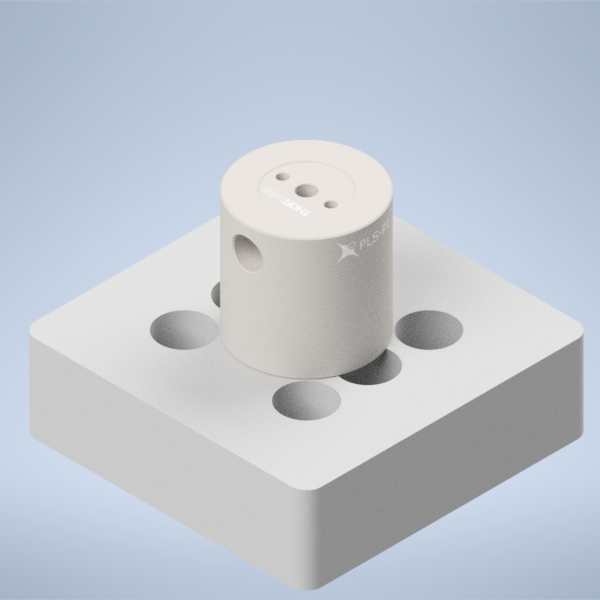 placing the 1" Polaris Post onto the LNR25M Adapter