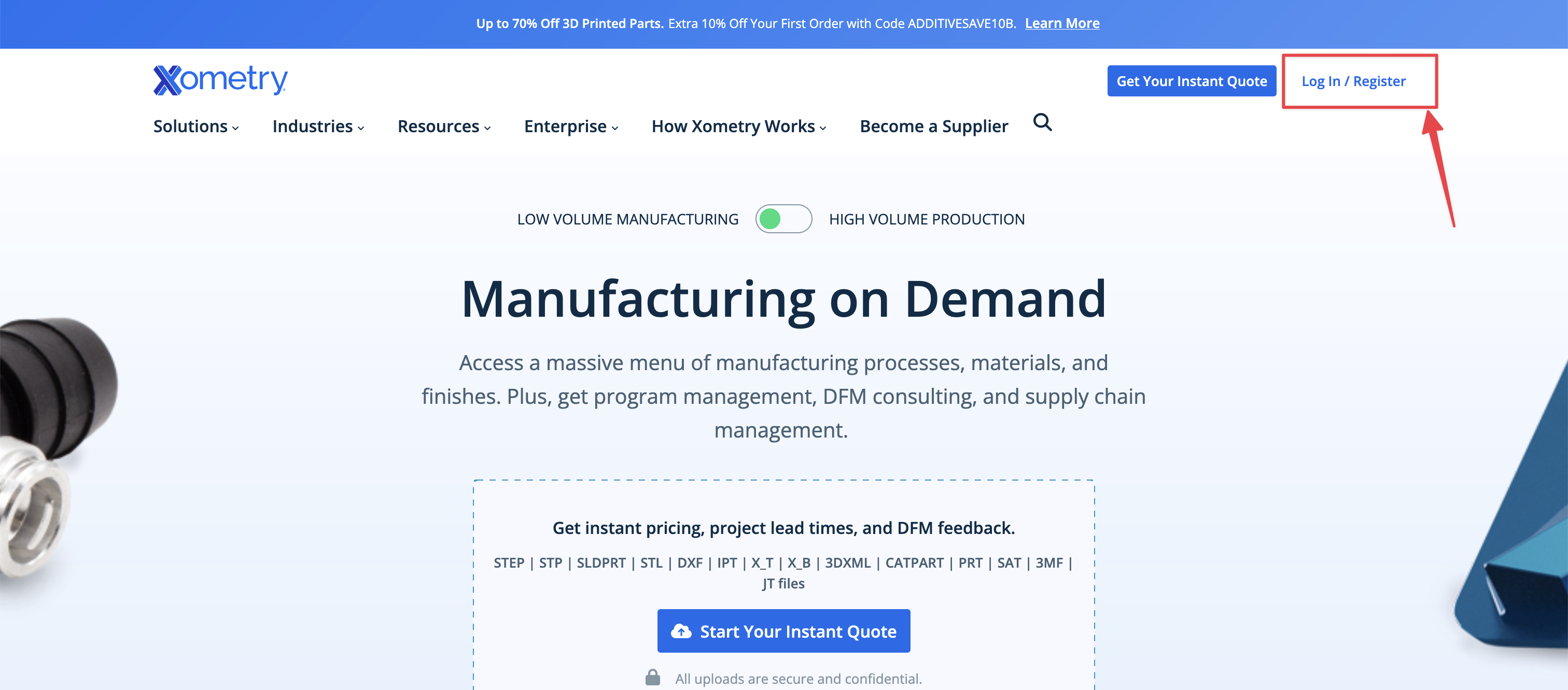 Xometry Ordering Process 1