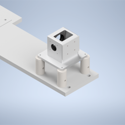 Fixing the sample chamber onto posts