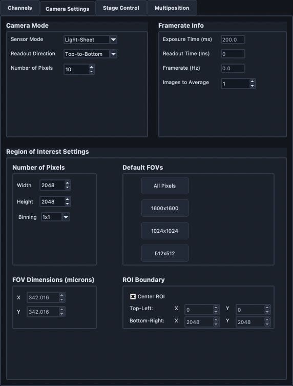 Camera settings notebook.