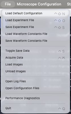 File menu.