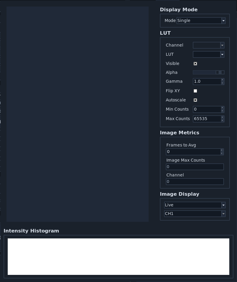Additional camera view popup during acquisition.