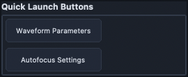 Quick Launch Buttons settings frame.