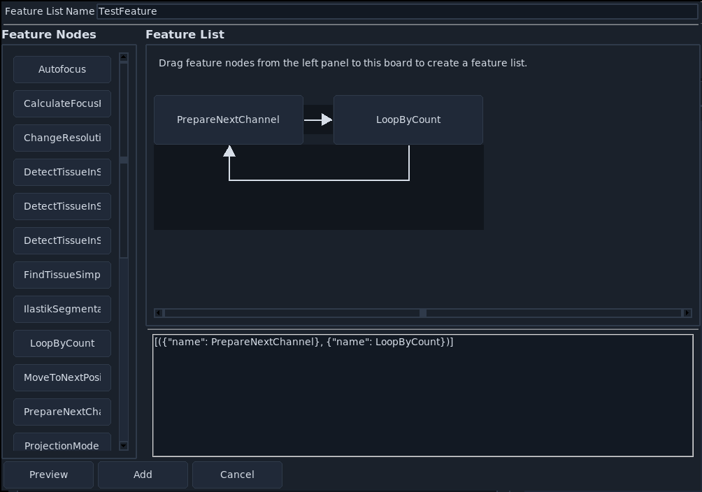 How to create a custom feature list.