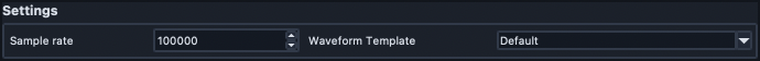 WaveformSettingsFrame in the Waveforms tab.
